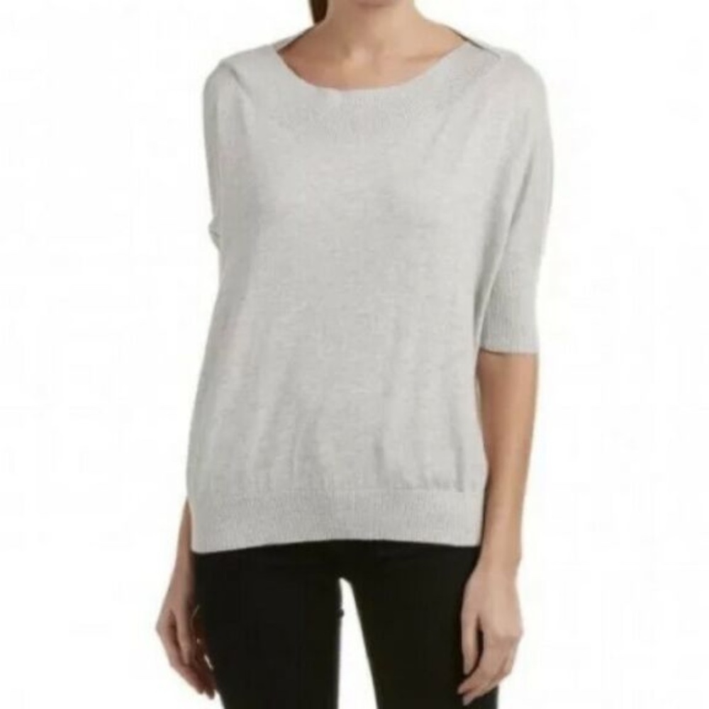 Cabi Off the Shoulder Silk Sweater